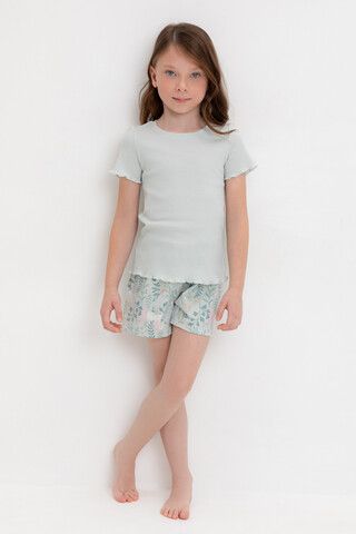 пижама  для девочки  К 1596/серое небо,лесная тайна