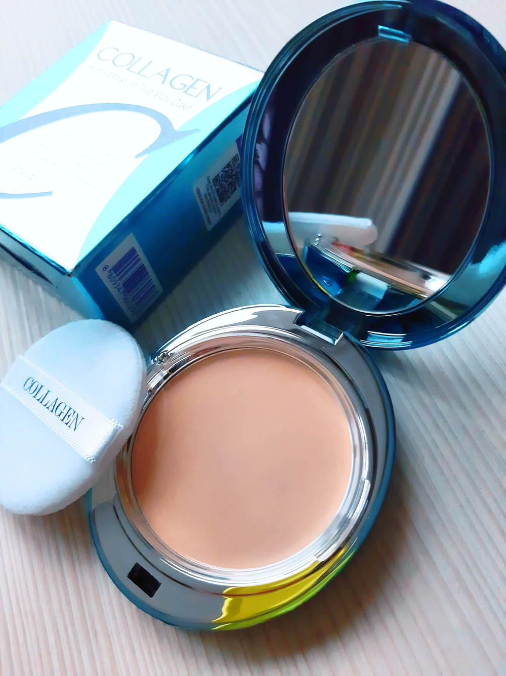 Увлажняющая пудра  с коллагеном со сменным блоком  №21 ENOUGH Collagen Hydro