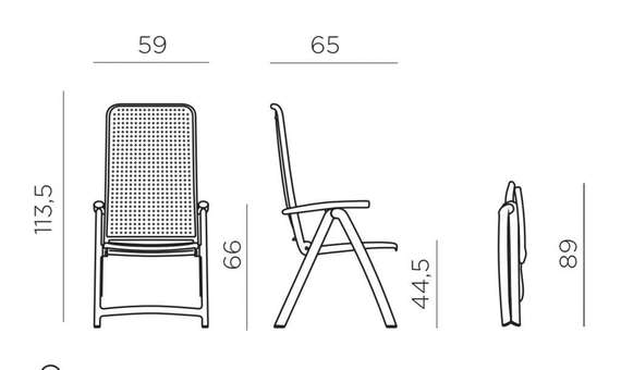 Кресло складное Darsena антрацит