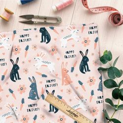 Ткань бифлекс пасхальный кролик