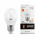 Лампа Gauss LED Elementary Шар 12W E27 880 lm 3000K 53212