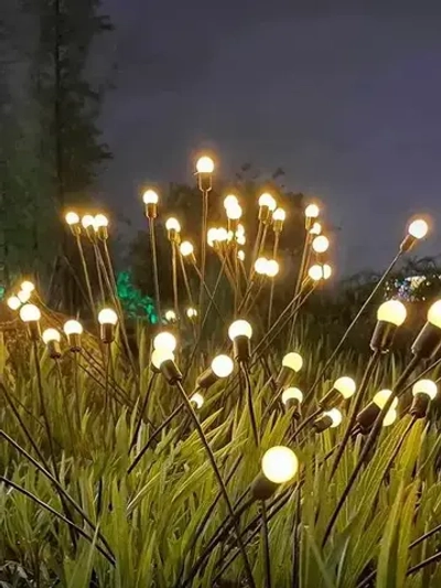 Декоративный садовый уличный светильник 6 ламп на солнечной батарее "Фонарик светлячок"