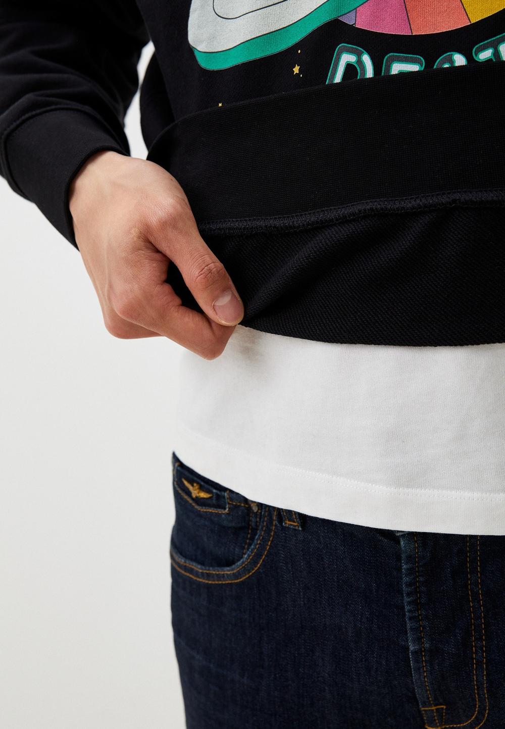 Толстовка мужская WRANGLER SEASONAL HOODIEBLACK