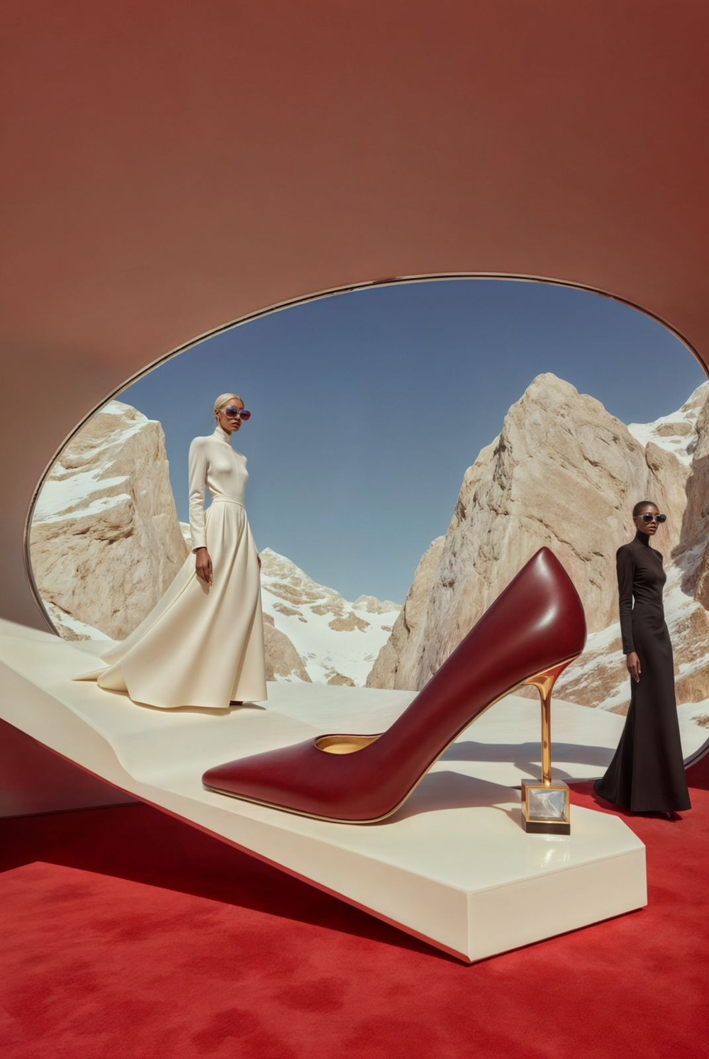 Женские туфли кожаные бордовые с квадратным каблуком