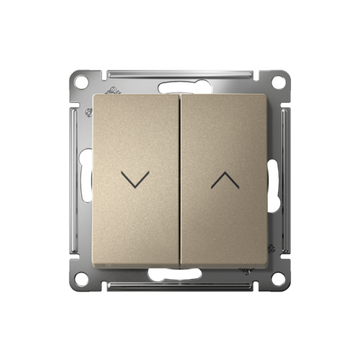 Выключатель для жалюзи 2-кл. AtlasDesign 10А механизм шампань SE ATN000519
