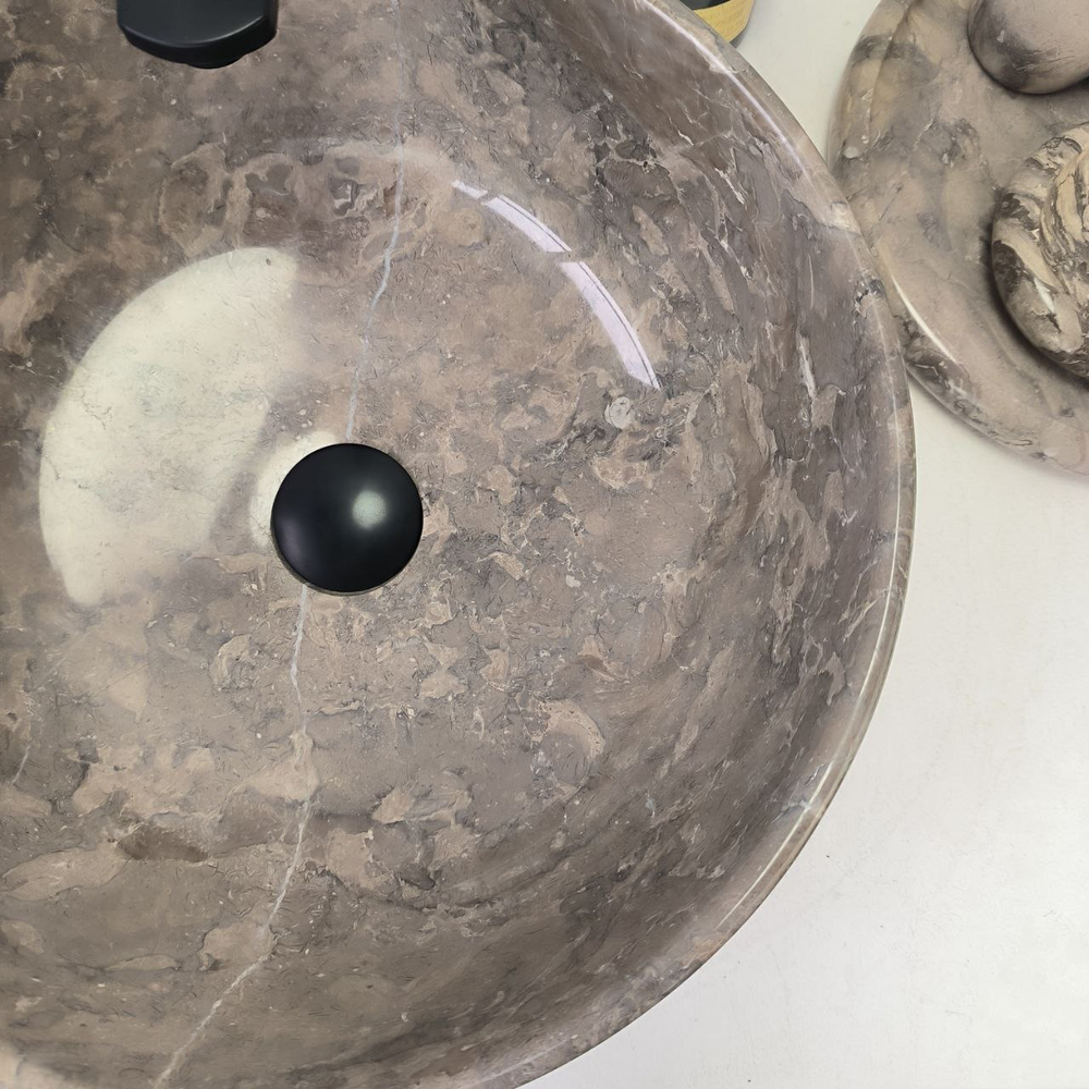 Раковина из мрамора Bowl Grey Tin Lip BM-62955 40*40*17 53