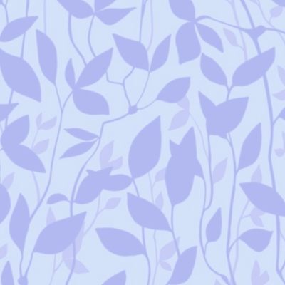 Тени с вечернем саду в синем