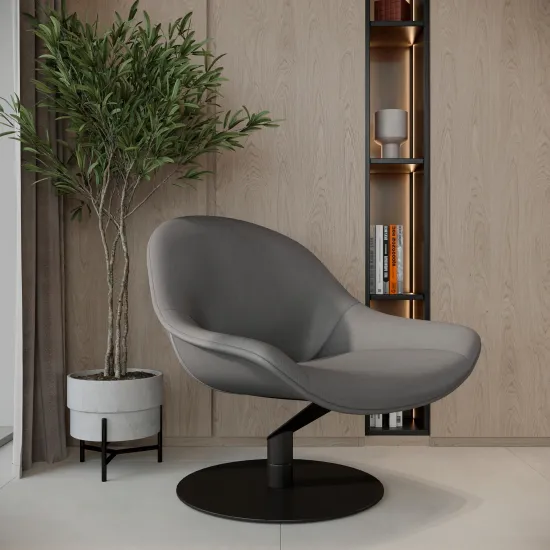 Лаунж кресло Zero Gravity с механизмом вращения цвет серый