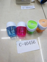 Точилка "Неон", с контейнером, овальная, 1 отверстие, 4 цвета микс, С-40456