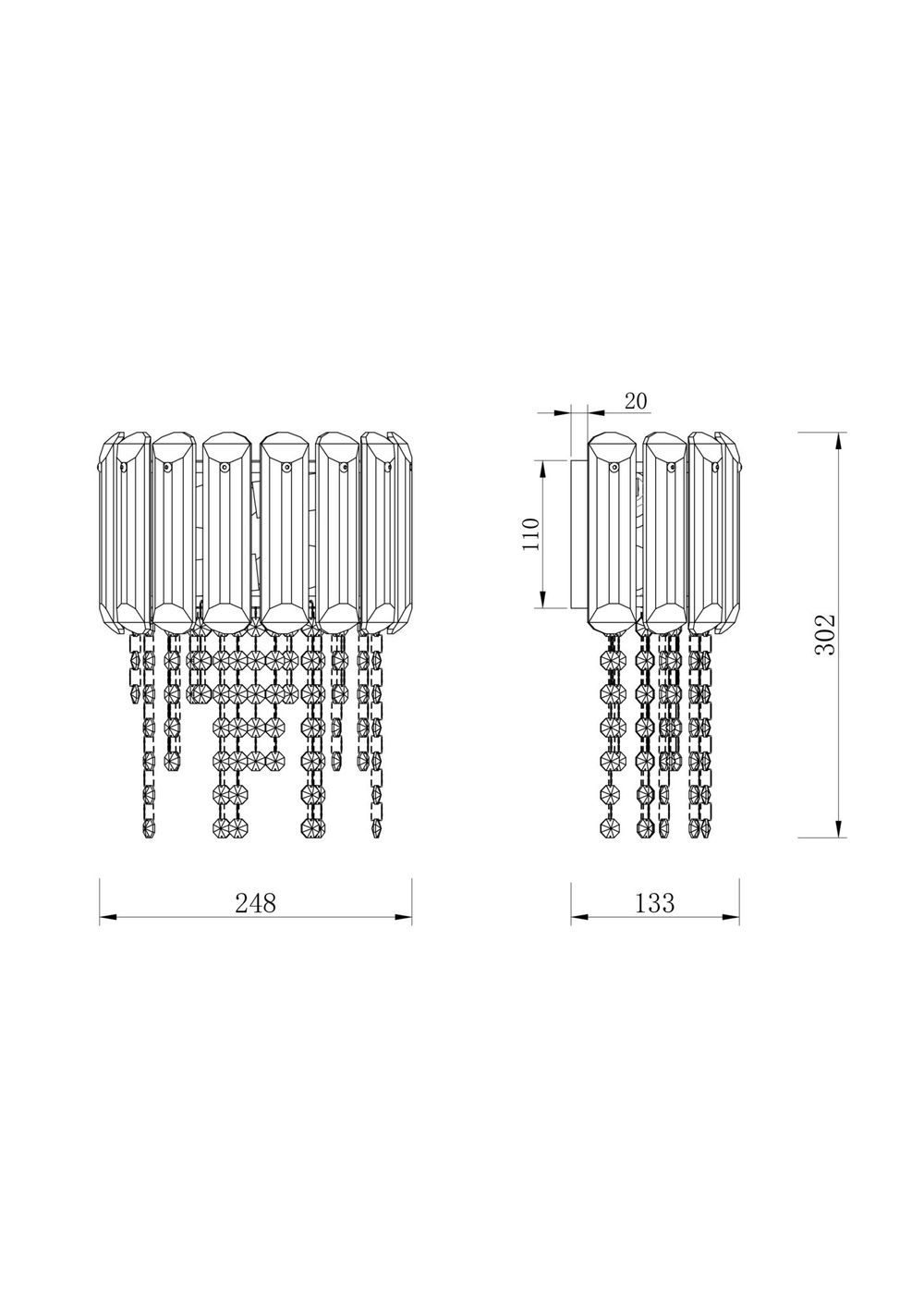 Настенный светильник Maytoni Hail MOD097WL-02CH