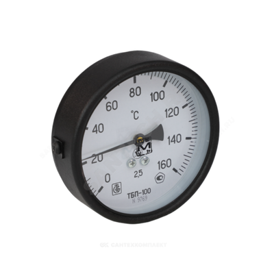 Термометр биметаллический осевой Дк100 160С L=64мм G1/2" ТБП-Т ЗАВОД ТЕПЛОТЕХНИЧЕСКИХ ПРИБОРОВ