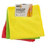 Набор из 3-х салфеток из микрофибры 30*30см Рыжий кот