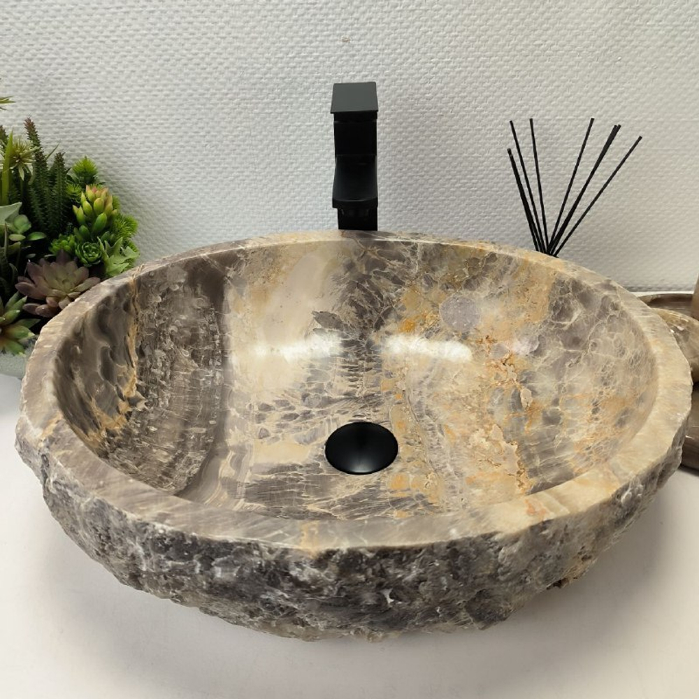 Раковина из оникса Erozy Grey EO-62601 (52*43*15) 0093