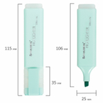 Текстовыделитель BRAUBERG "ORIGINAL PASTEL" БИРЮЗОВЫЙ линия 1-5 мм (24 штуки в упаковке)