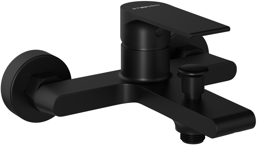 Смеситель для ванны с душем STWORKI Колдинг S32100BK матовый черный