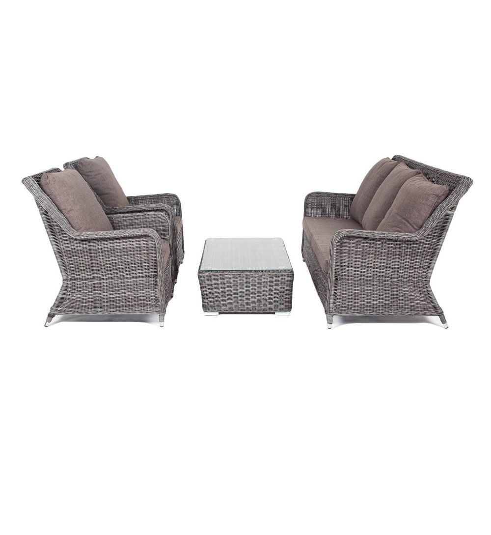 "Гляссе" лаунж-зона из искусственного ротанга, цвет графит