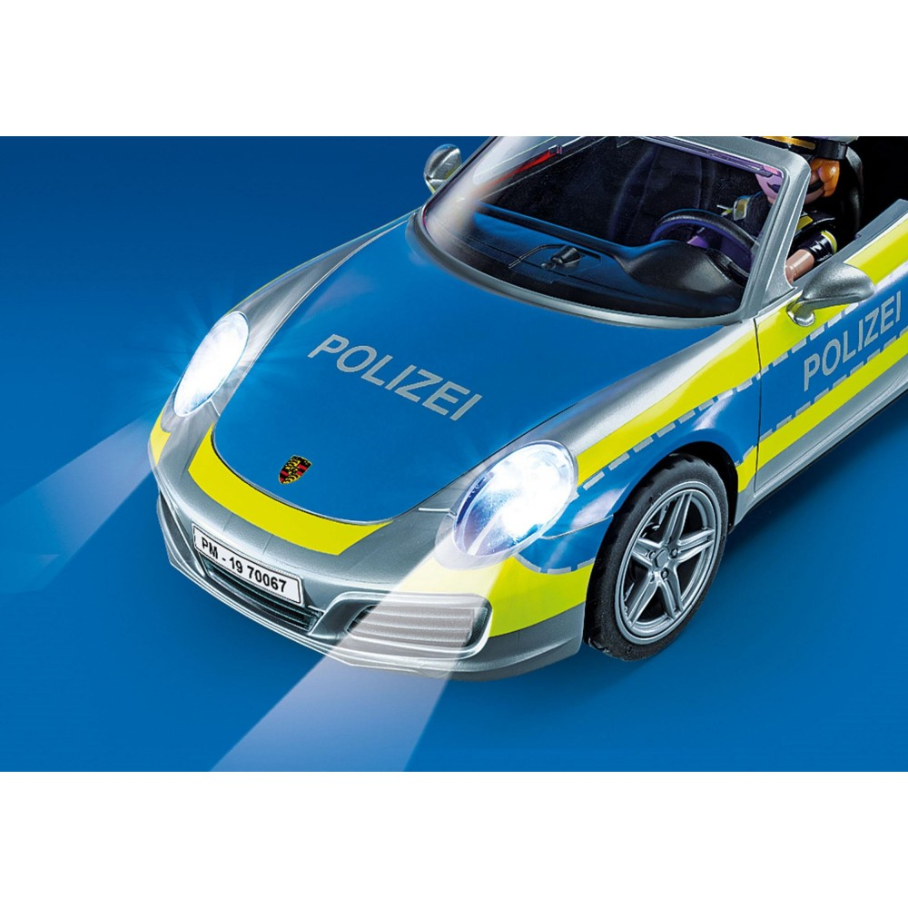 Игровой набор Playmobil 70067 Полицейский автомобиль Porsche 911 Carrera 4S свет и звук 70067 36 деталей — фото 5