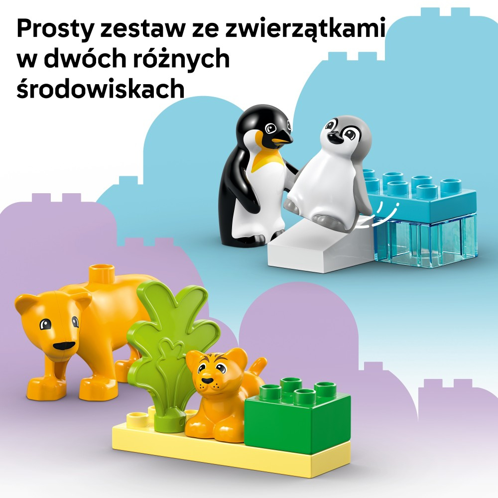Конструктор LEGO DUPLO Town 10442 Семьи диких животных Пингвины и львы арт. 10442 10 дет — фото 12
