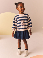 Толстовка и юбка в комплекте для девочки Next B02-535, Молочный, Синий