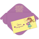 Конверт для денег стандарт «В День Рождения-Девочка»