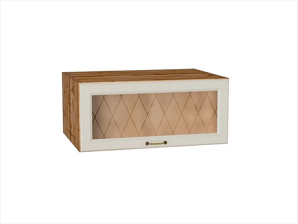 Шкаф верхний горизонтальный остекленный глубокий Ницца