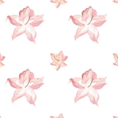 Бесшовный принт c акварельными розовыми цветами