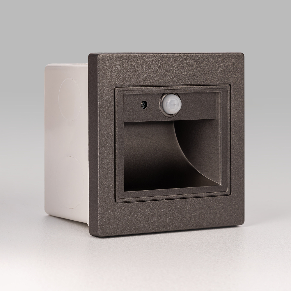 Citilux Скалли CLD005KS1 Встраиваемый светильник с датчиком движения Графит