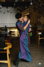 Слинг с кольцами «Сердечки северное сияние»