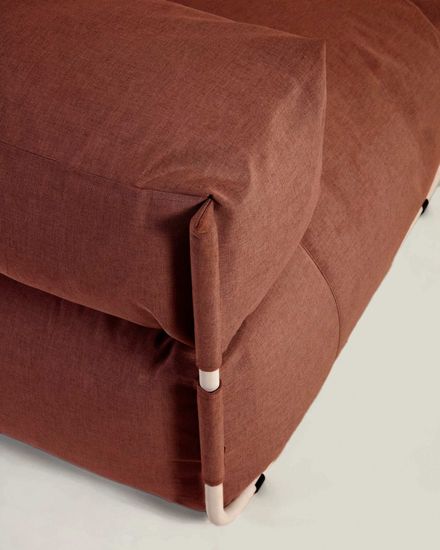 Пуф Square терракотового цвета со спинкой Испания La Forma