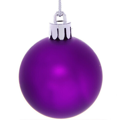 Новогодние шары 4 см (набор 24 шт) «Микс фактур», фиолетовый