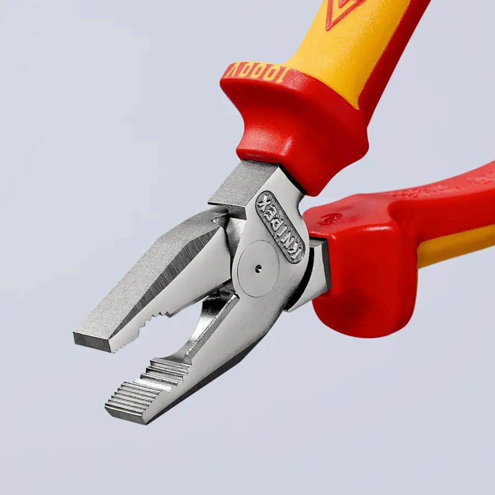 Плоскогубцы комбинированные особой мощности хромированные 180 мм Knipex 02 06 180