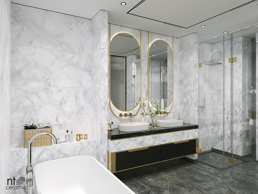 NT CERAMIC. Керамогранит Onyx Smoke carving NTT99524C 600*1200 матовая/карвинг
