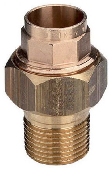 Viega американка бронзовая 15х1/2" НР прямая с коническим уплотнением (94341G фитинги под пайку)