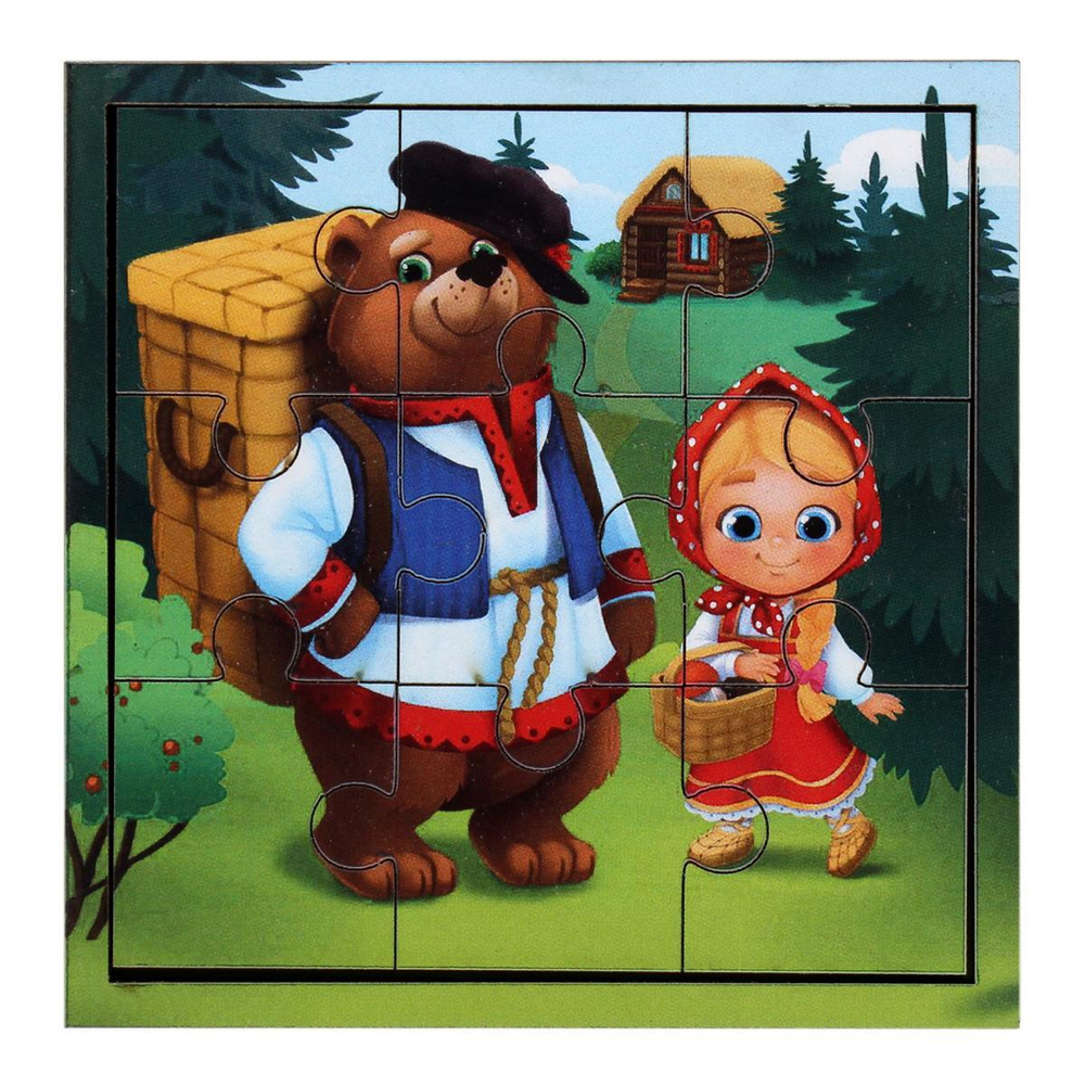 Головоломка-пазл в рамке. Игры в дорогу "Миша и Маша" П306 7811251 (Лесная мастерская)