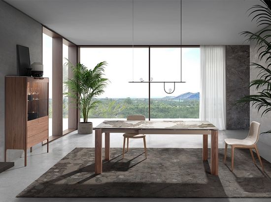 Раздвижной обеденный стол 1118/MC1863DT из мраморной керамики Испания 