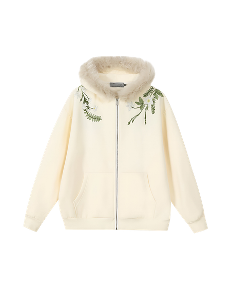 Худи HARSHandCRUEL "Flowers" Fur Hoodie