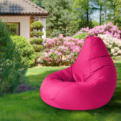 Кресло-мешок Босс Фуксия, XXL-Комфорт, оксфорд, съемный чехол, розовый