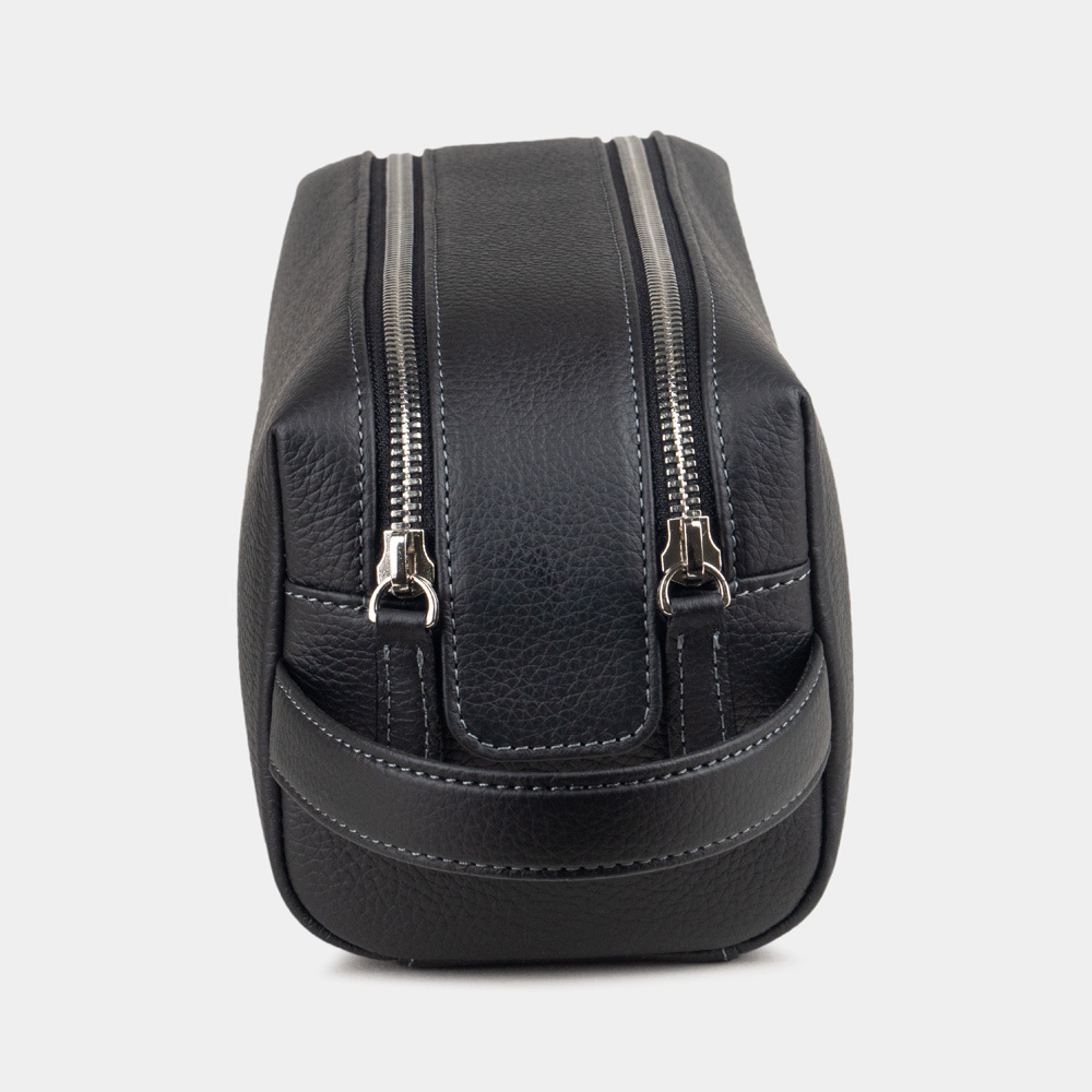 Несессер Voyageur из кожи теленка, черного цвета