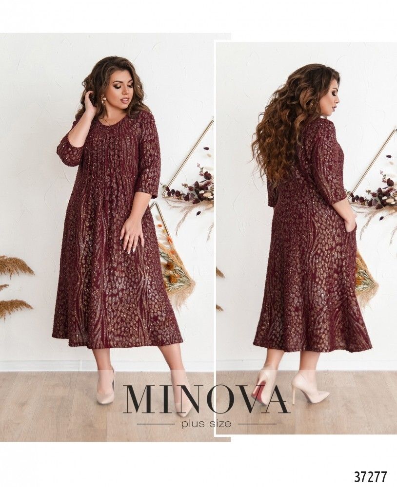 Платье 404Б-бордо Minova