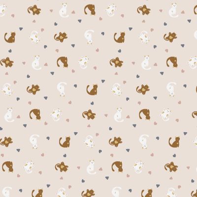 милые котики и сердечки