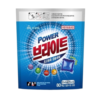 Капсулы для стирки Mukunghwa Power Bright Ultra-Concentrated, морской бриз, 80 шт.