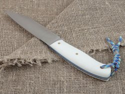 Нож для бушкрафта "Охотник", сталь VG-10/Elmax, рукоять G10 (белая)