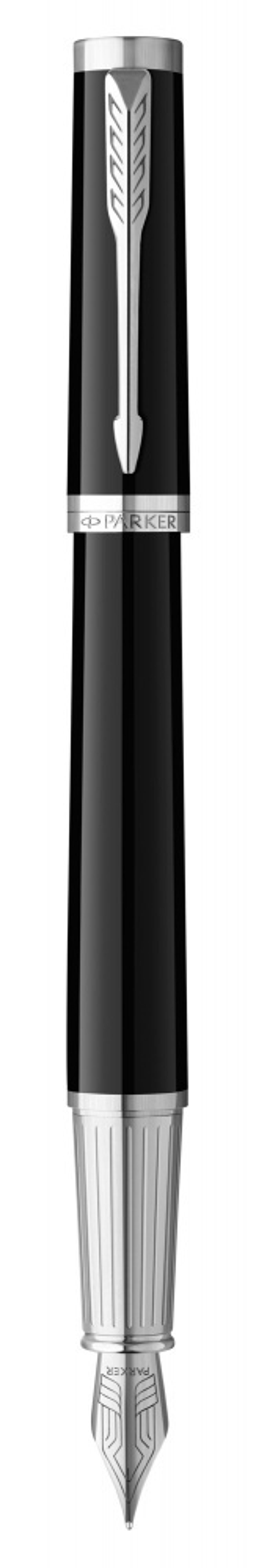Перьевая ручка Parker "Ingenuity Black CT" перо: F, цвет чернил: blue/black, в подарочной упаковке.