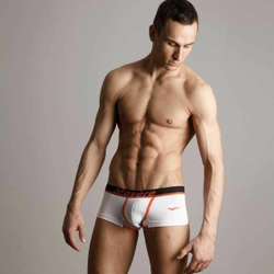 Мужские трусы хипсы белые с черной резинкой Movere RR5017-3