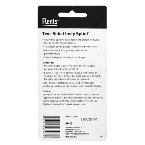 Flents, Insty, двусторонний пальцевый сустав, M, L, комбинированный, 2 шт.