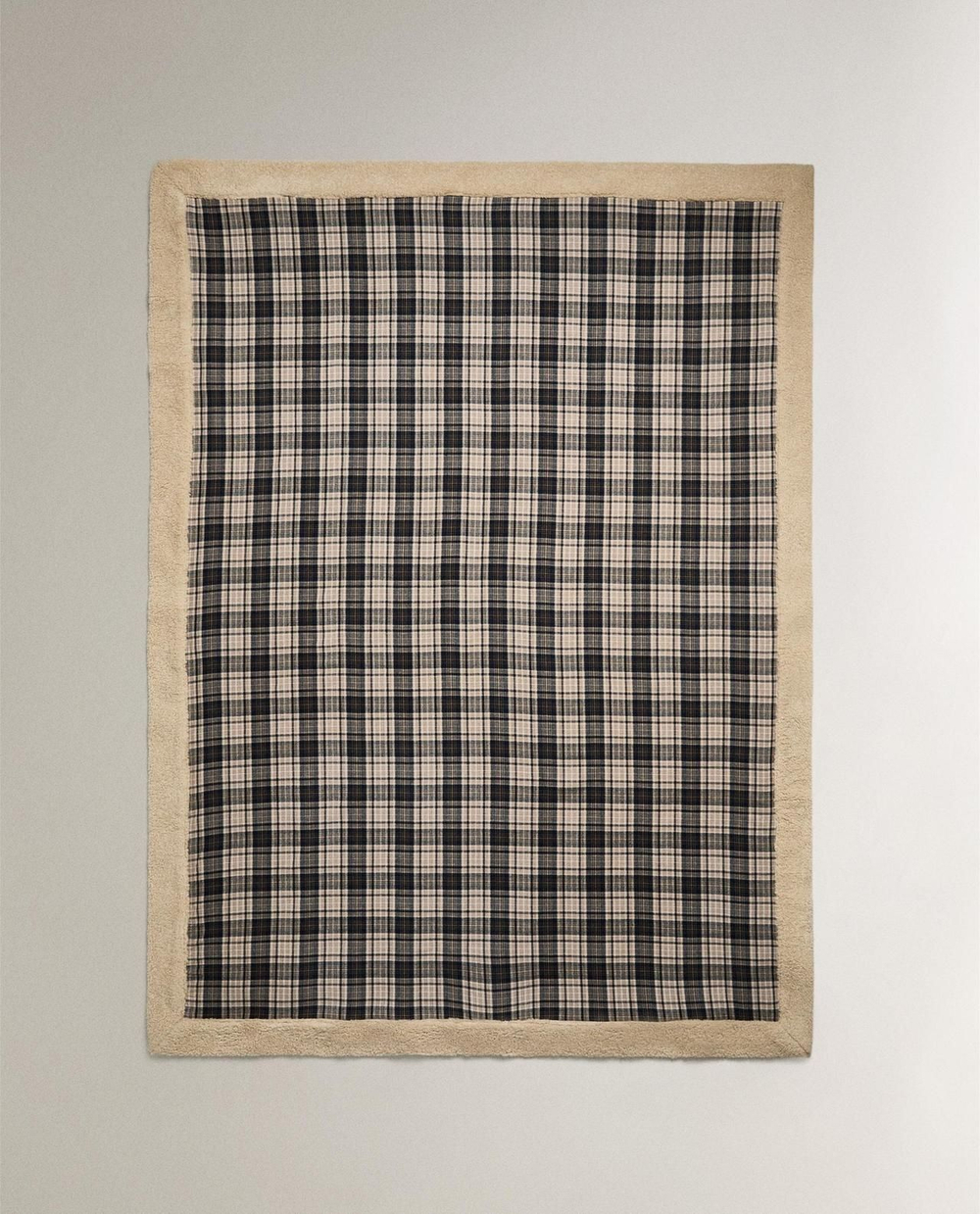 Zara Home - Плед с эффектом меха, синий, 140x190 см