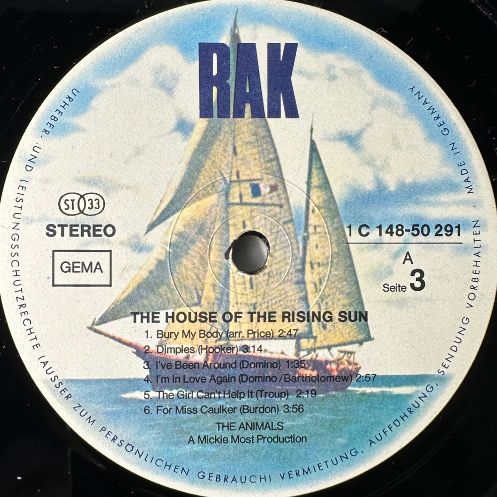 The Animals ‎– The House Of The Rising Sun 2LP (Германия 1972г.)