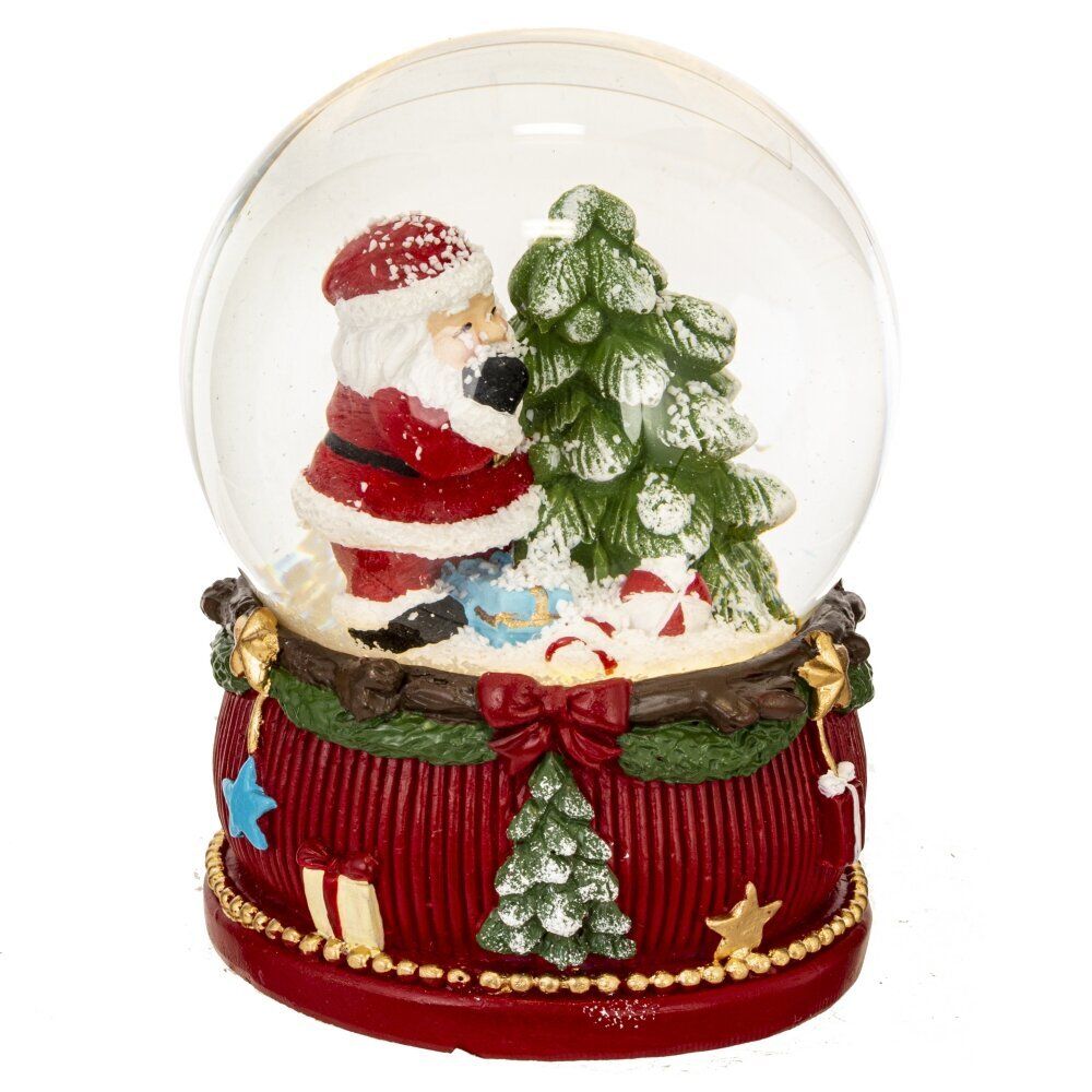 GAEM Фигурка декоративная "Дед Мороз/Снеговик" в стекл шаре, L6 W6 H8,5 см, 2в.
