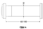 Глазок дверной АЛЛЮР ГДШ-4 б/шт 60-100мм d16 золото  /1543