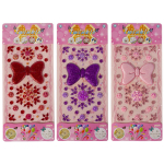 Наклейки-стразы Alingar, акриловые, "Подарочный бант", красный, розовый, фиолетовый, пакет с европодвесом